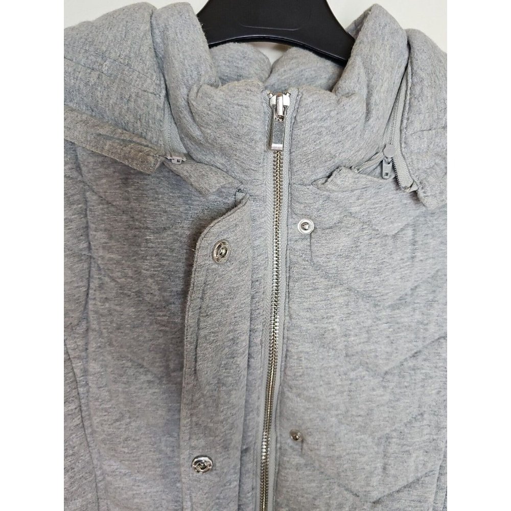 SEED HERITAGE quilted vest women's size 6 removeable hood grey padded puffer - Picture 6 of 11